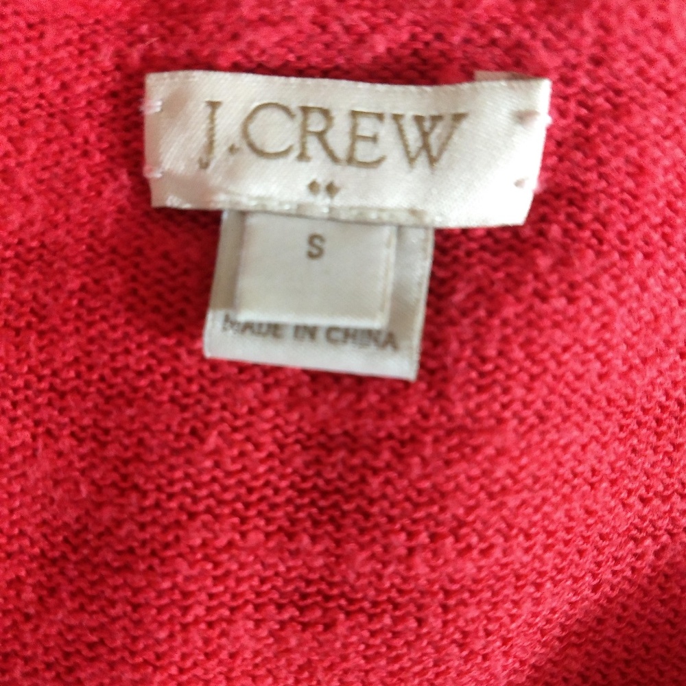 J. Crew Size Small Red Short Sleeve Blouse Top - Picture 2 of 7